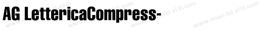 AG LettericaCompress字体转换